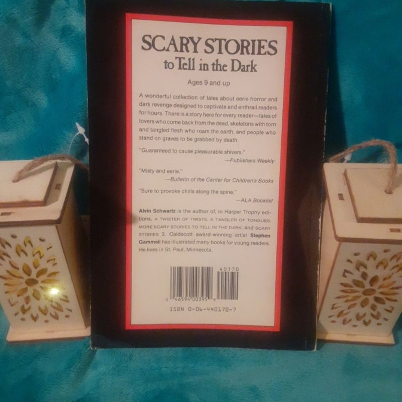Scary Stories To Tell In The Dark by Alvin Schwartz, 1986 Trade Paperback YA Horror =) 1st printing!