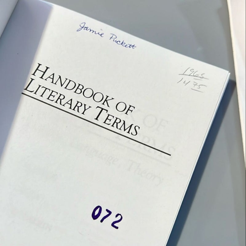 Handbook of Literary Terms