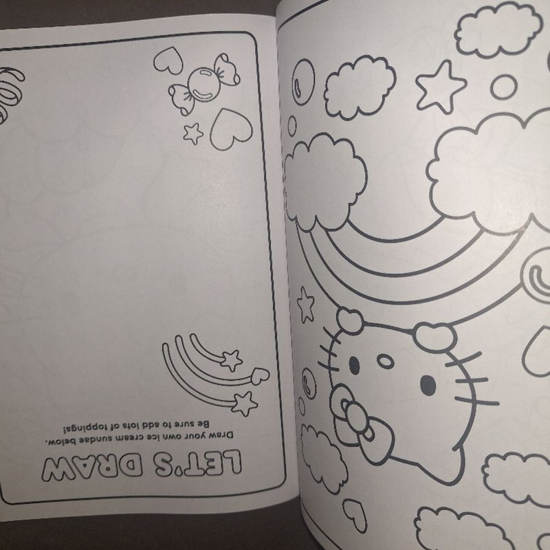 Hello kitty coloring book with crayons