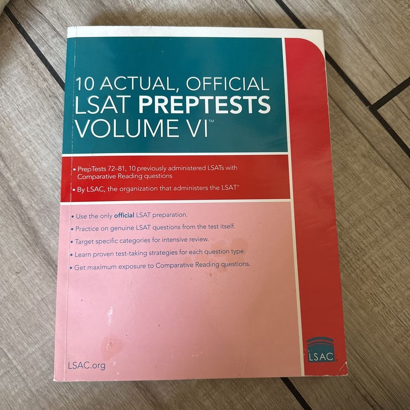 10 Actual, Official LSAT PrepTests Volume VI