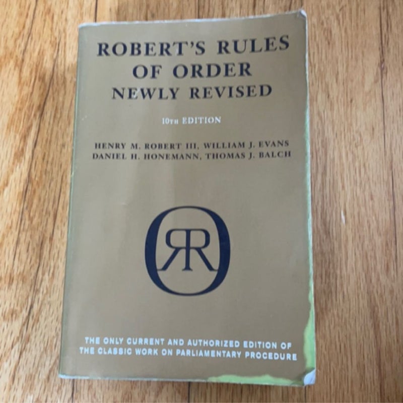 Robert's Rules of Order