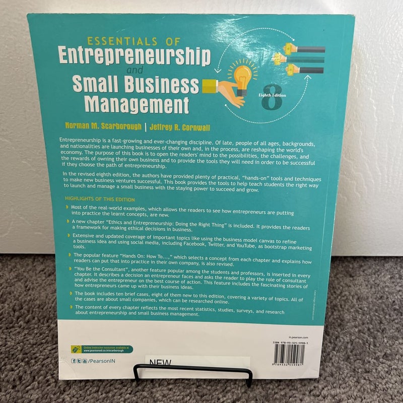 Essentials of Entrepreneurship and Small Business Management, Global  Edition - Norman M. Scarborough; Jeffrey R. Cornwall: 9781292094861 -  AbeBooks