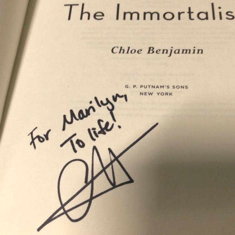 The Immortalists Signed ARC