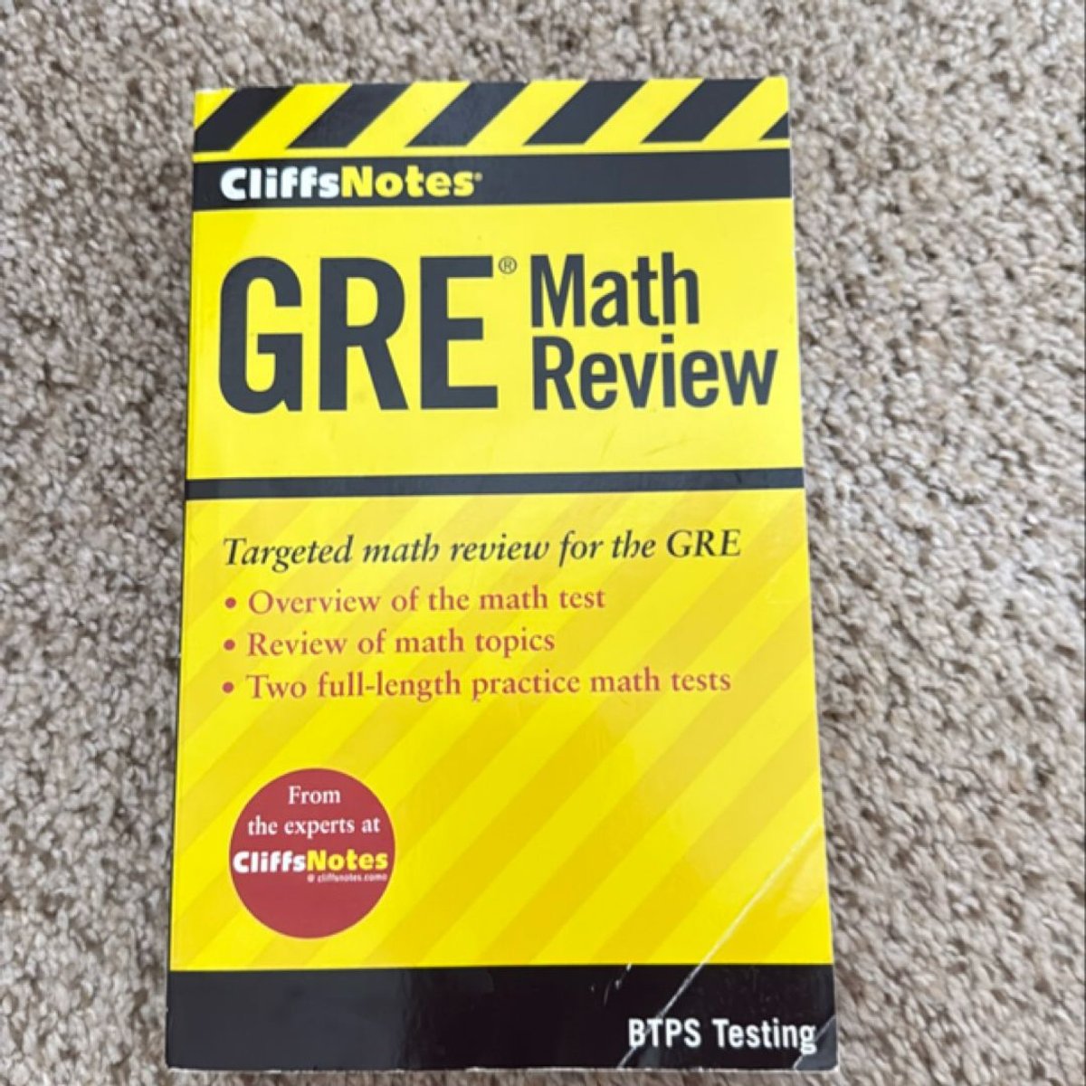 CliffsNotes GRE Math Review by BTPS Testing Staff