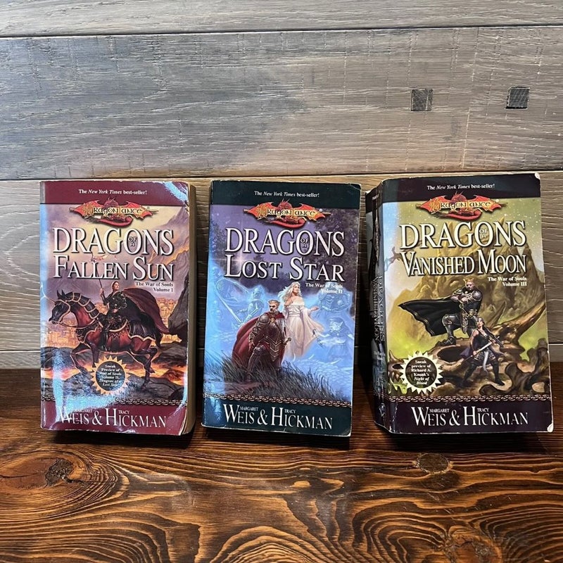 Dragon Lance The War of Souls Trilogy Books Fantasy Paperback Weis & Hickman