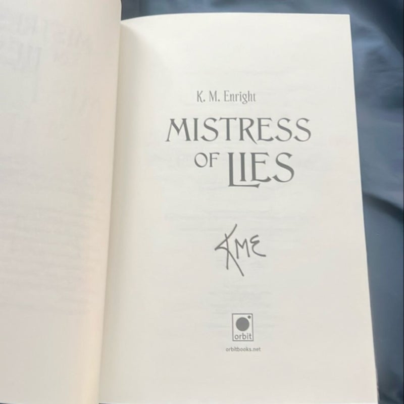 Mistress of Lies by KM Enright Signed Illumicrate Edition