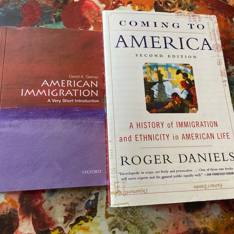 LOT of 2 Immigration Paperback books- Coming to America 