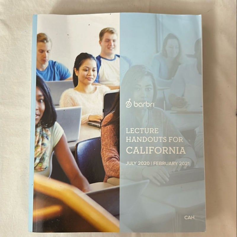 Barbri Barbri Lecture Handouts for California July 2020 February 2021