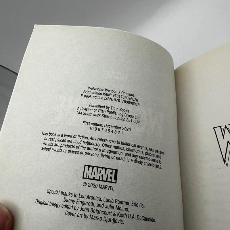 Marvel Classic Novels - Wolverine: Weapon X Omnibus