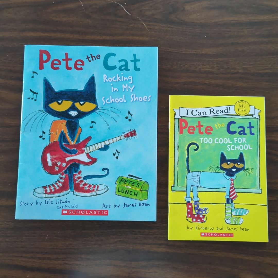2BookBundle! Pete the Cat Rocking in My School Shoes and Too Cool for School