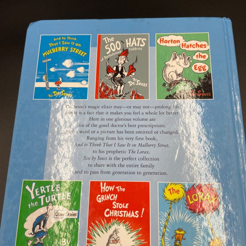 Six by Seuss A Treasury of Dr. Seuss Classics hardcover Childrens Book