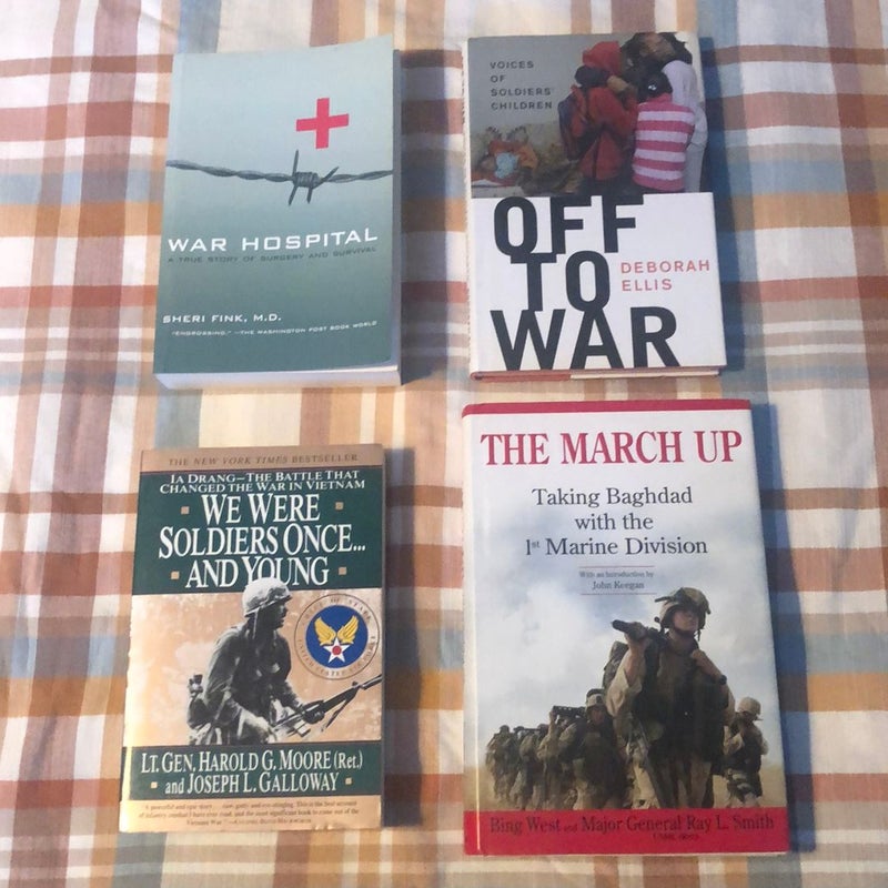 War themed books -set of 4
