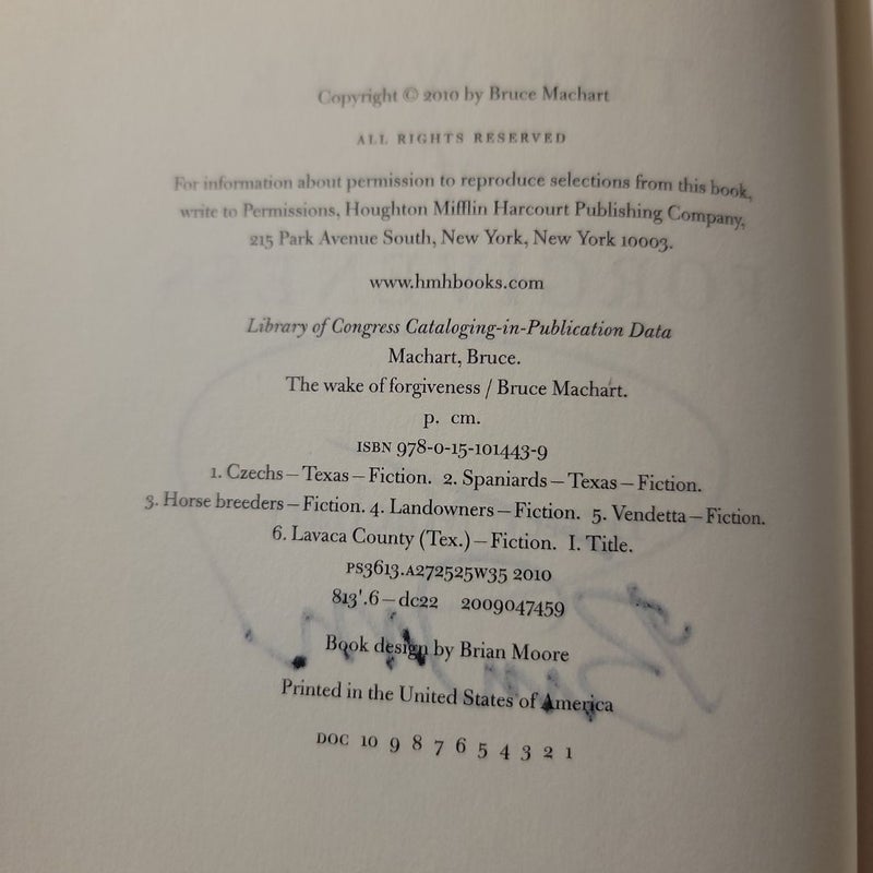 The Wake of Forgiveness (AUTOGRAPHED)