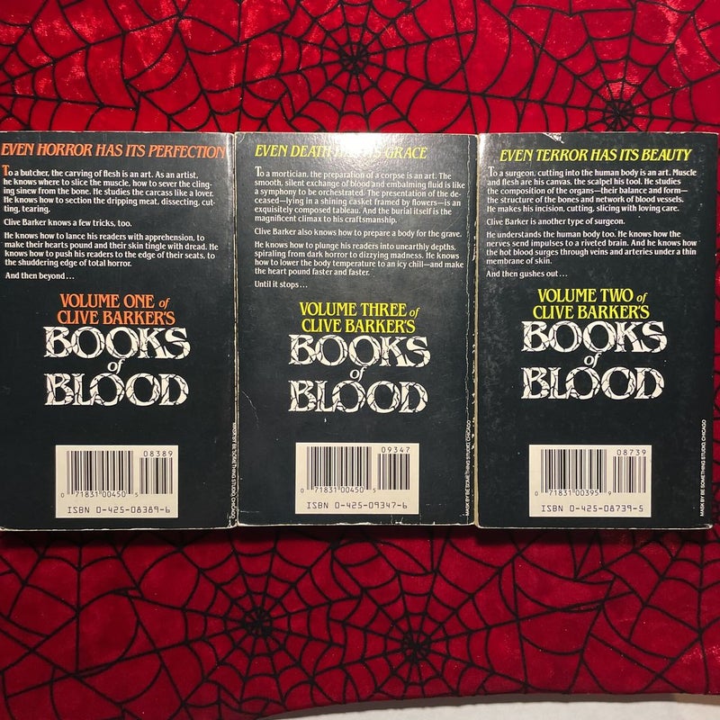 Books of Blood: Lot of 3