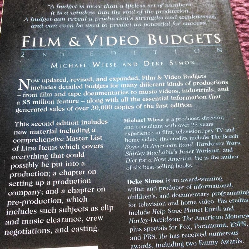 Film and Video Budgets