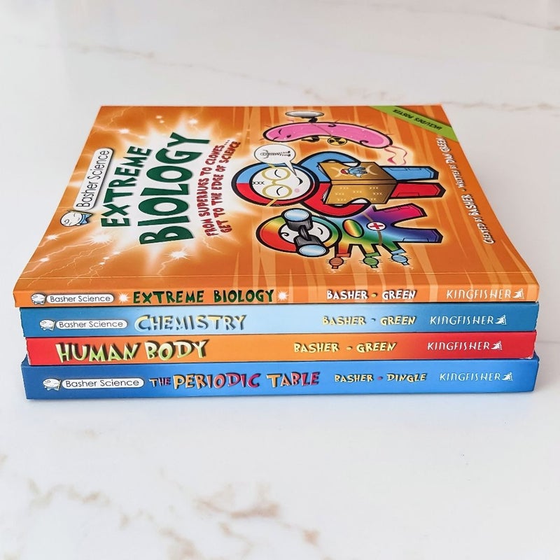 Basher Science Bundle of 4 Books (3 PB, 1 HC)