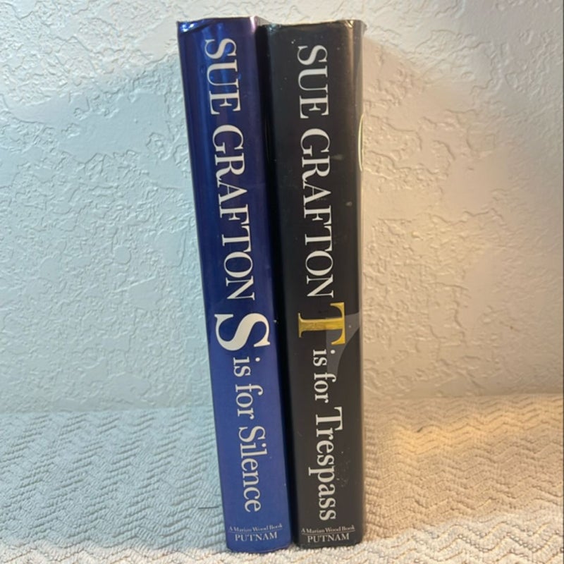 Lot of 2 Sue Grafton Novels-S is for Silence and T is for Trespass