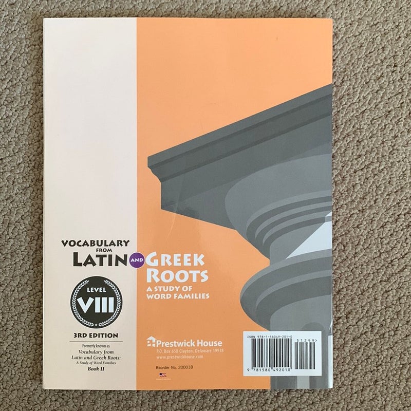 Vocabulary from Latin and Greek Roots