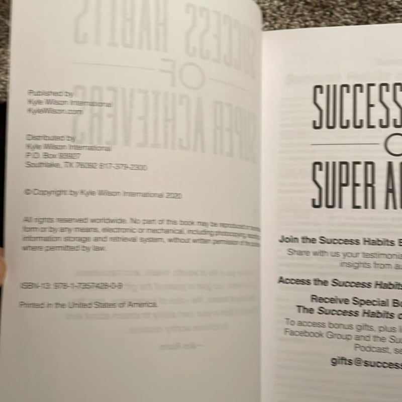 Success Habits of Super Achievers by Kyle Wilson