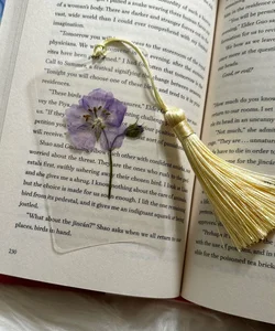 Handmade Real Flower Tassel Bookmark