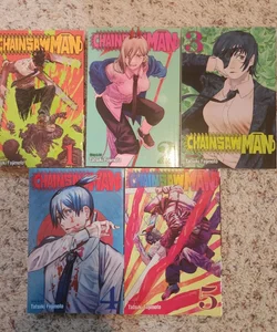 Chainsaw Man, Vol. 1,2,3,4, and 5