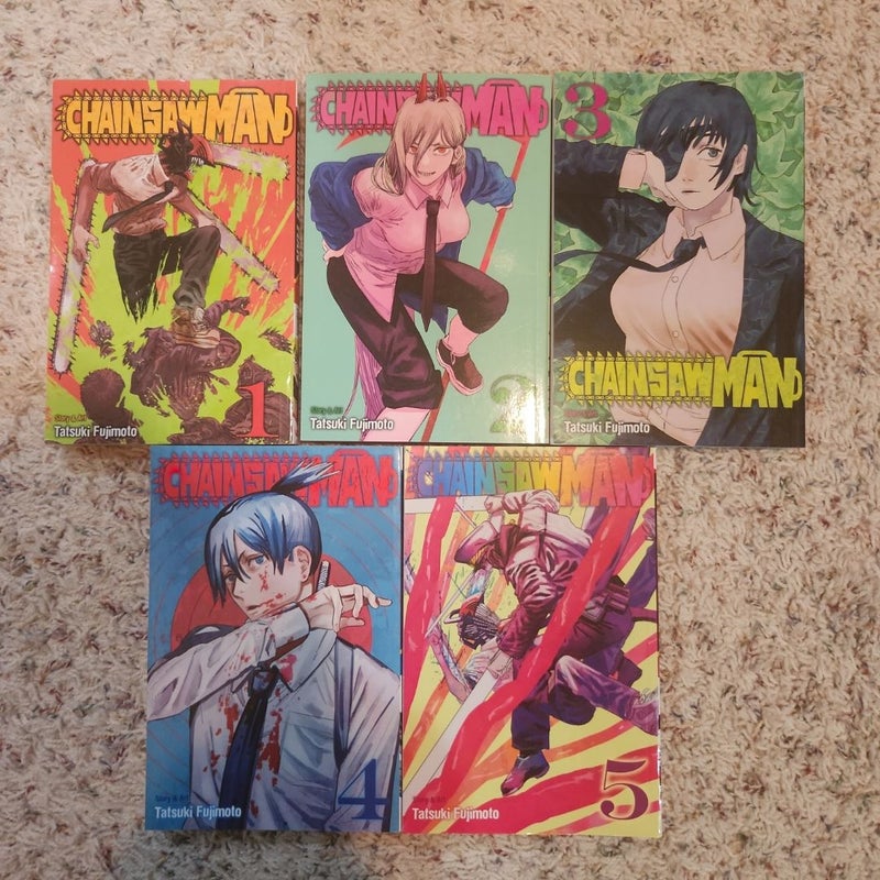 Chainsaw Man, Vol. 1,2,3,4, and 5