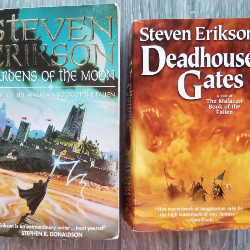 GARDENS OF THE MOON & DEADHOUSE GATES MALAZAN BOOK OF THE FALLEN BOOKS #1 AND #2 Epic Fantasy