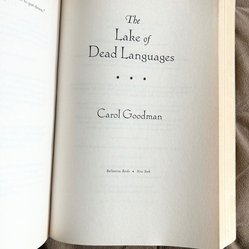 The Lake of Dead Languages 10480