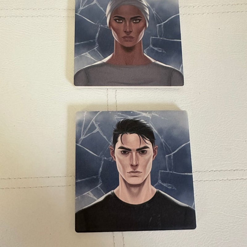 Kenji and Nazeera Shatter Me Coaster Set