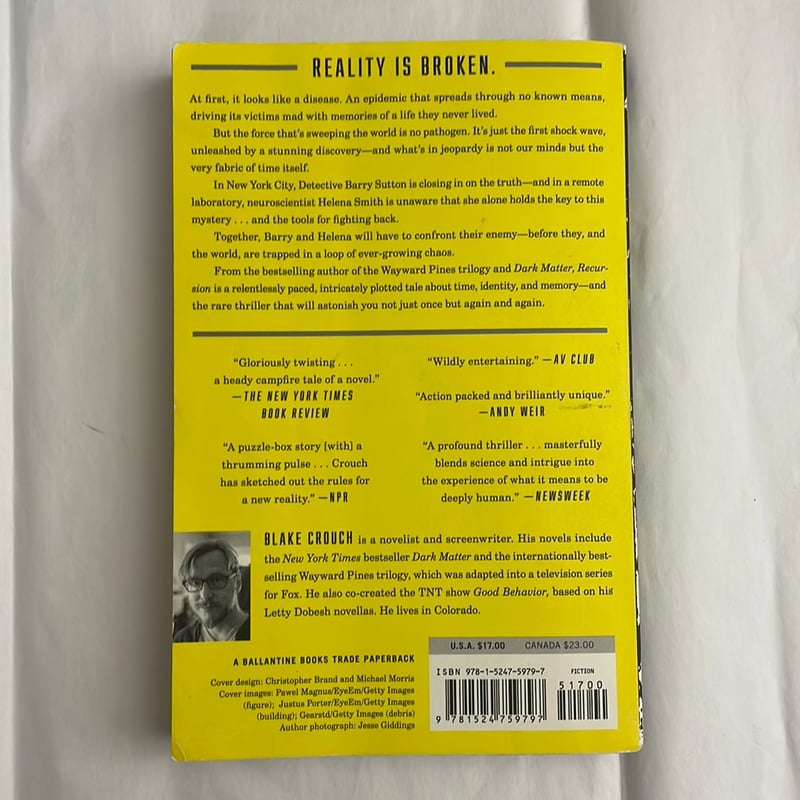 Recursion by Blake Crouch, Paperback | Pangobooks