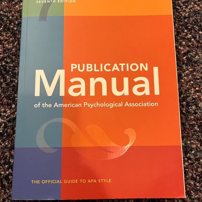 Publication Manual of the American Psychological Association