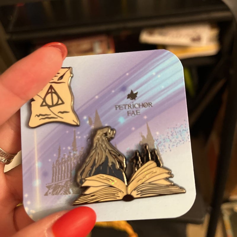 Harry Potter deathly hallows pins