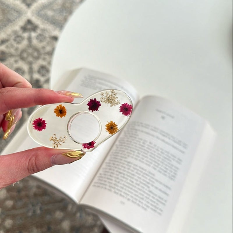 book/page/thumb holder - dried summer flowers 💐 