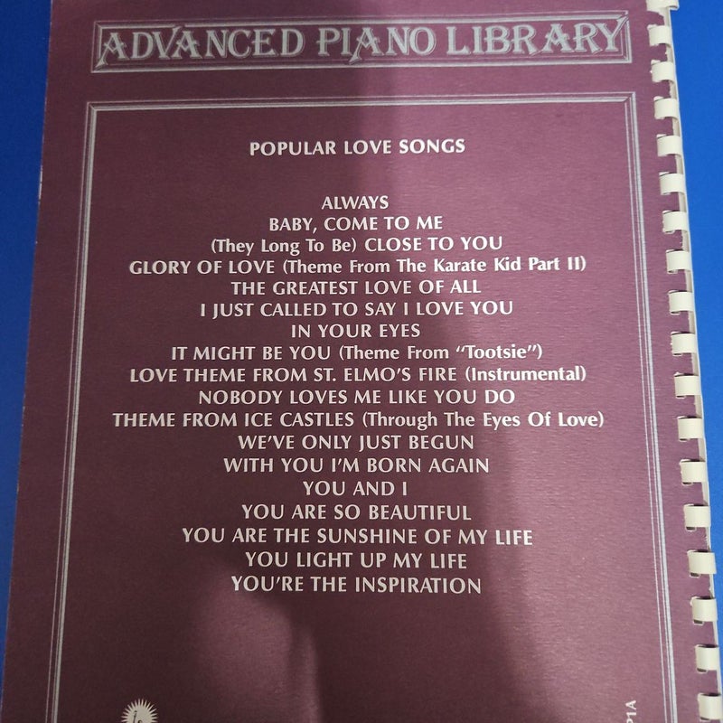 Popular Love Songs Volume 1