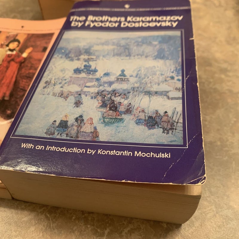 Vintage Bantam Classic bundle (Brothers Karamazov, Pride and Prejudice, the Scarlet Letter, Middlemarch)