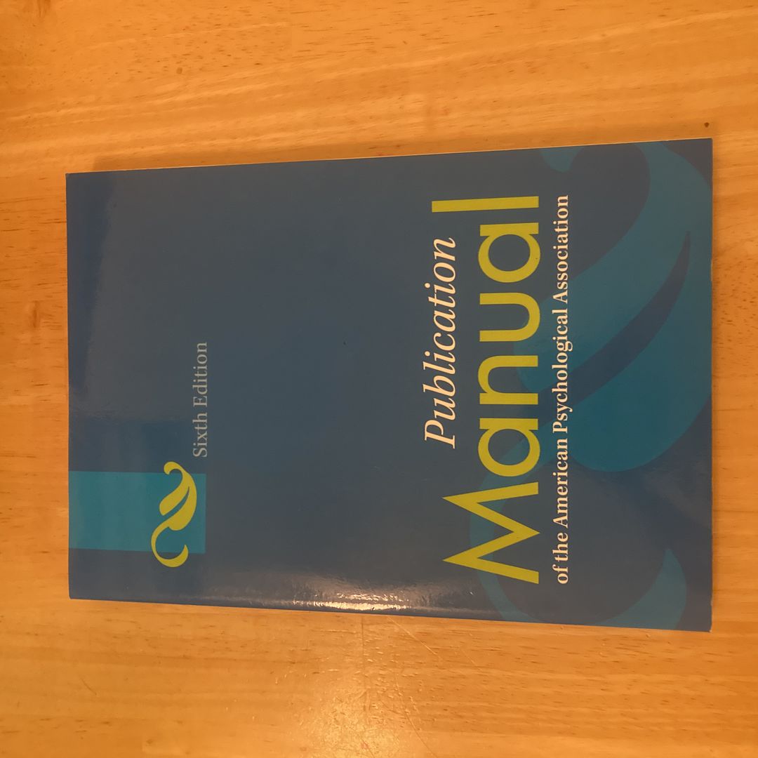 Publication Manual of the American Psychological Association