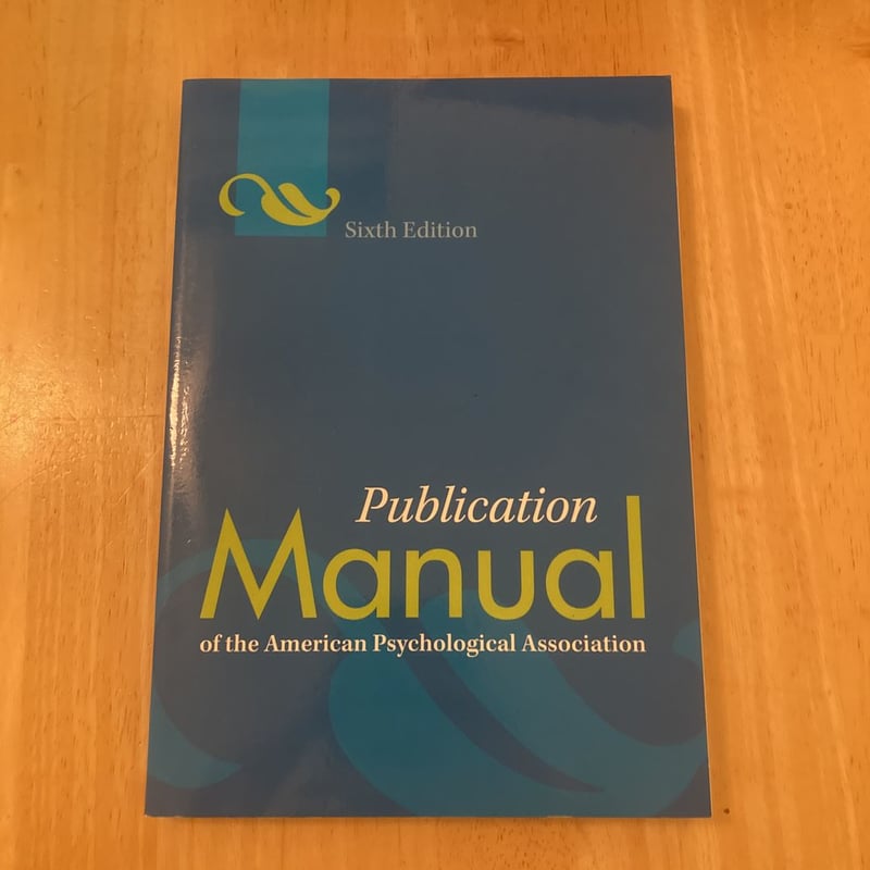 Publication Manual of the American Psychological Association