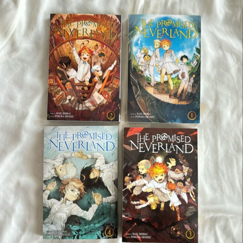 The Promised Neverland, Vol. 1, 2, 3, & 4