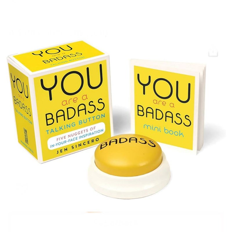 You Are a Badass Talking Button and Mini Book