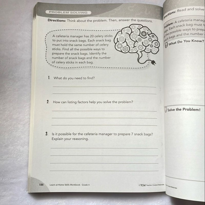 Grade 4 Learn at Home Skills Workbook