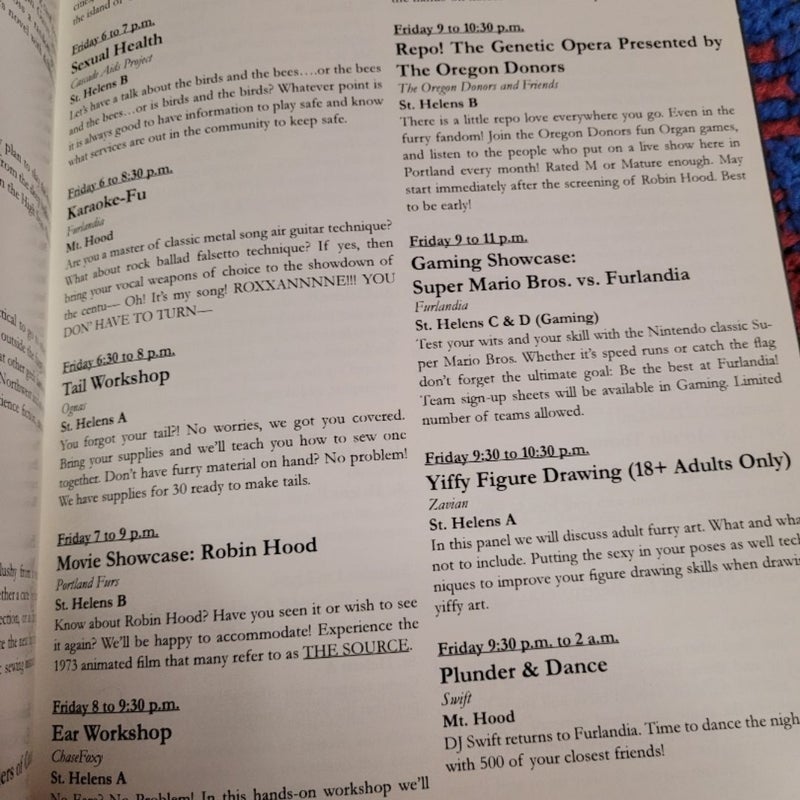 Furlandia Furries Furry Convention 2015 Con book