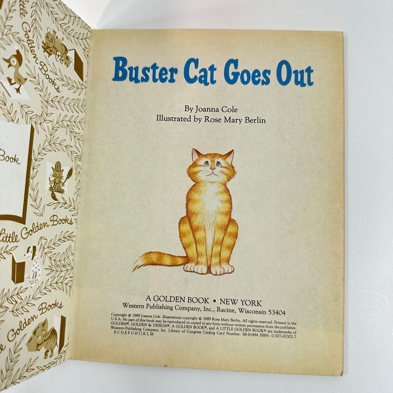 Buster Cat Goes Out, 1989 Little Golden Book