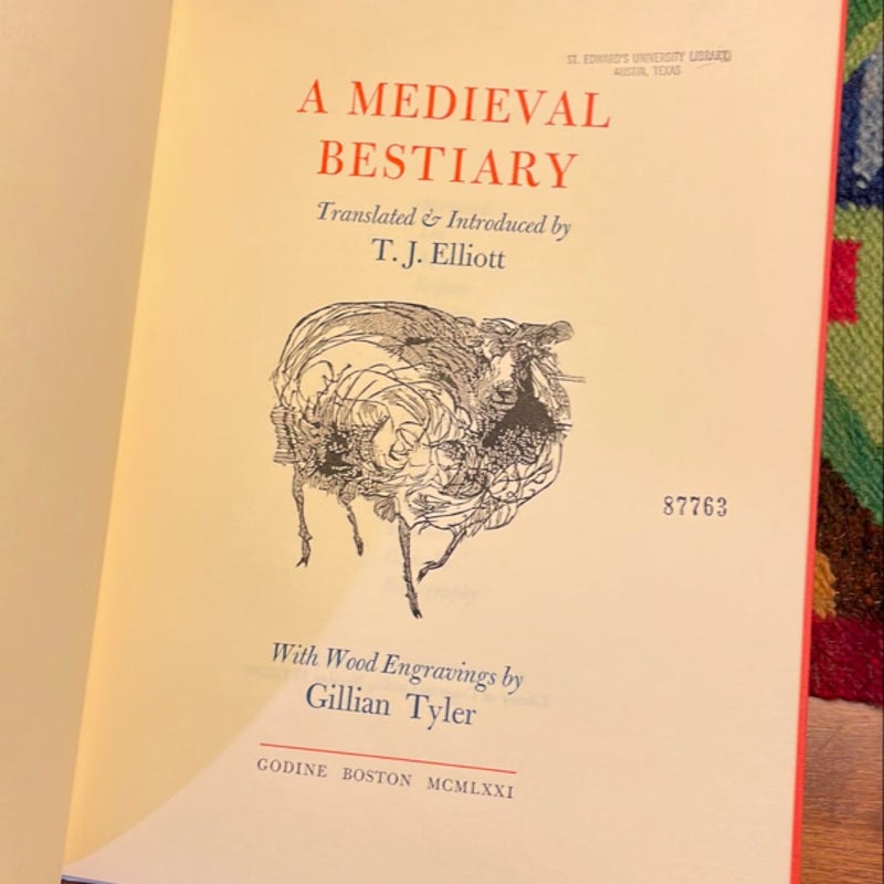 A Medieval Bestiary (limited 1971 numbered copy)