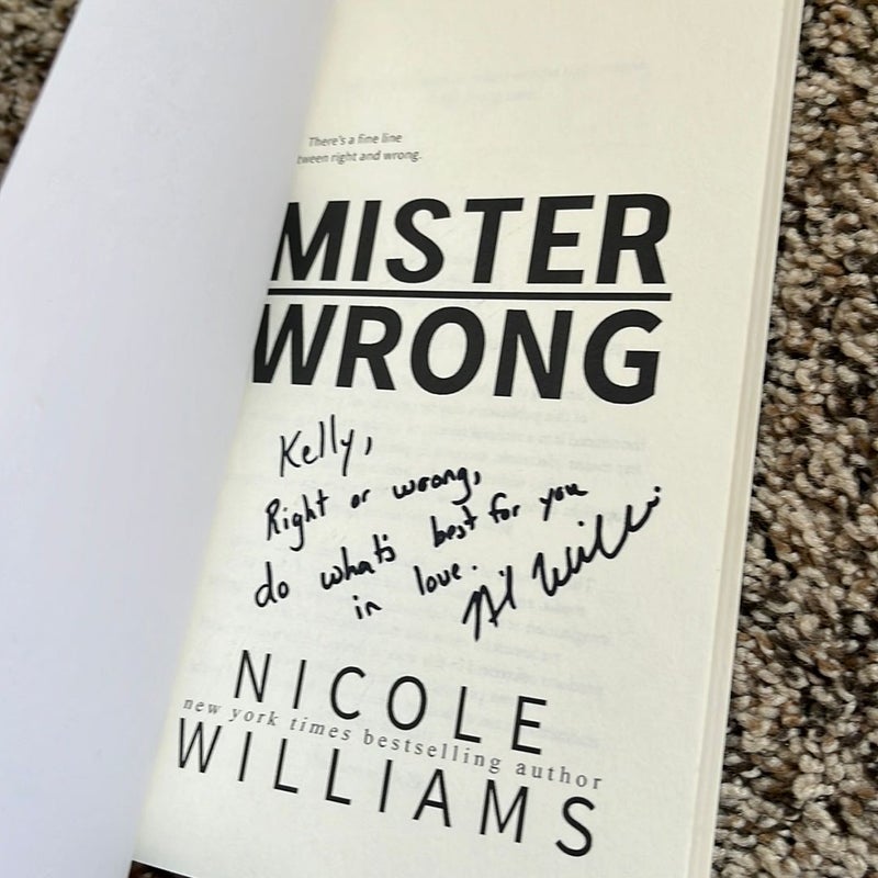 Mister Wrong signed and personalized 