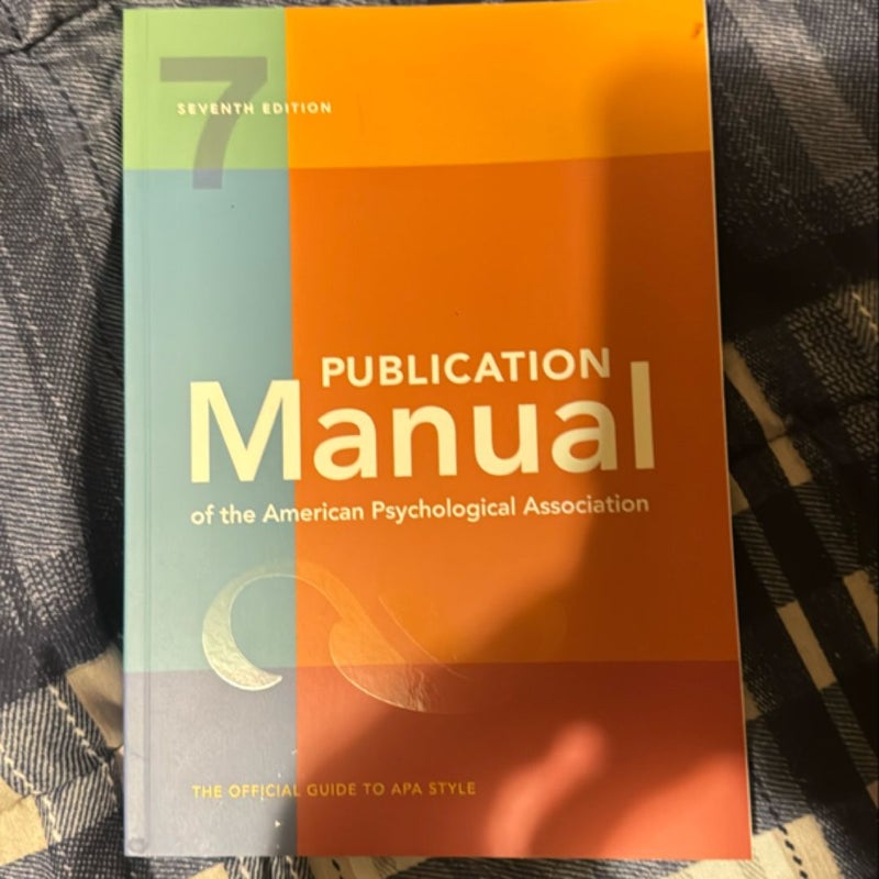 Publication Manual of the American Psychological Association