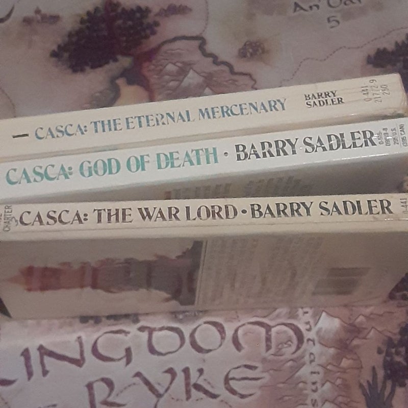 3 Casca book lot The Eternal Mercenary, God of Death, The Warlord