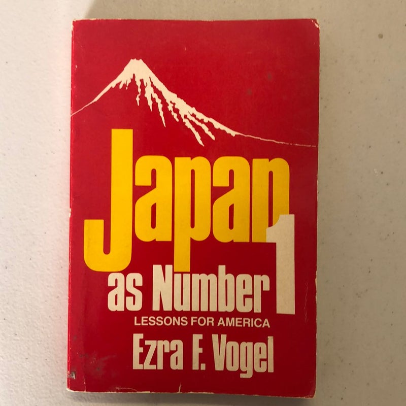 japan as number one: lessons for america: vogel, ezra