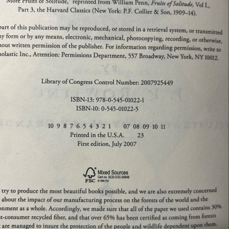 Harry Potter and the Deathly Hallows First Edition