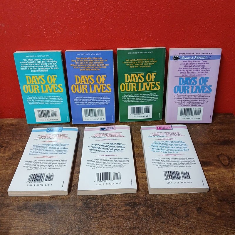 Lot of 13 Days of Our Lives Paperback Romance Novels, #1-8 & 10-14