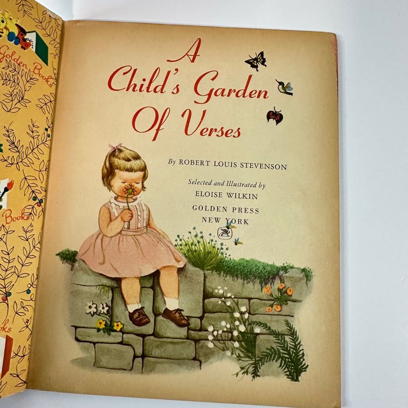 Vintage A Child’s Garden of Verses, 1962 Little Golden Book